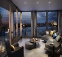 Квартира с видом на Canary Wharf в Лондоне